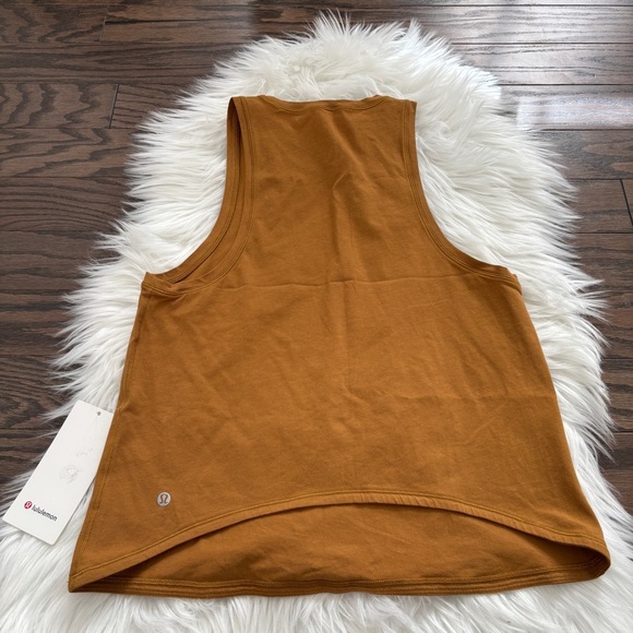Lululemon Squad Goals Tank Size 6 Cotton SDBR Spiced Bronze NEW NWT - Picture 1 of 6
